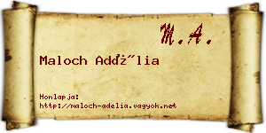 Maloch Adélia névjegykártya